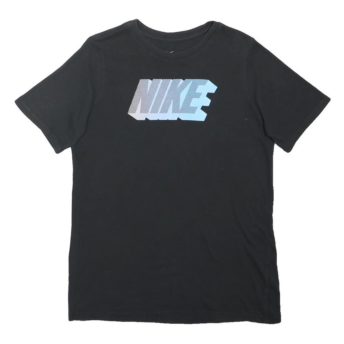 NIKE Boys Black Blue Graphic T-Shirt XL Short Sleeve Crew Neck Sportswear