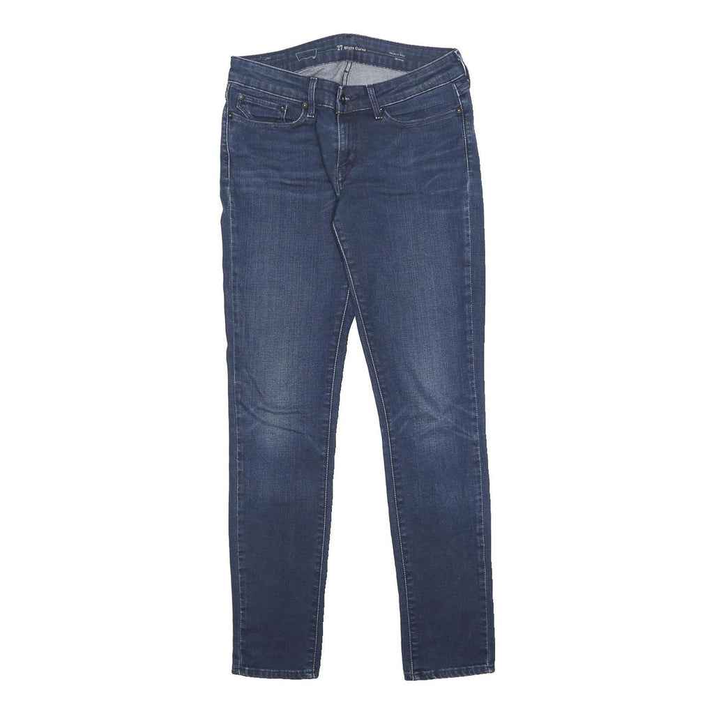 LEVI'S Womens Jeans Blue Slim Skinny Denim Medium W27 L29 Zip Fastening