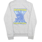ADIDAS Womens Grey Boston Marathon Pullover Hoodie S Cotton Blend Lightweight