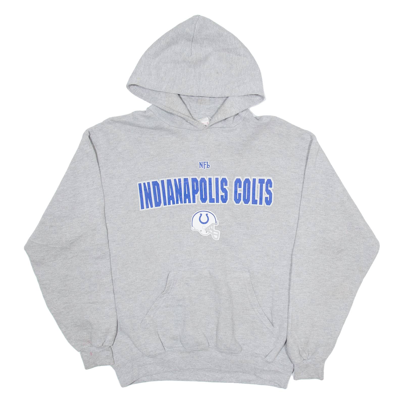 NFL Indianapolis Colts Mens Grey Hoodie USA M