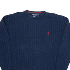 NAUTICA Mens Jumper Blue Cable Knit L