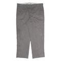 DICKIES Mens Cotton Blend Grey Regular Fit Straight Leg Trousers W40 L29