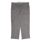 DICKIES Mens Cotton Blend Grey Regular Fit Straight Leg Trousers W40 L29