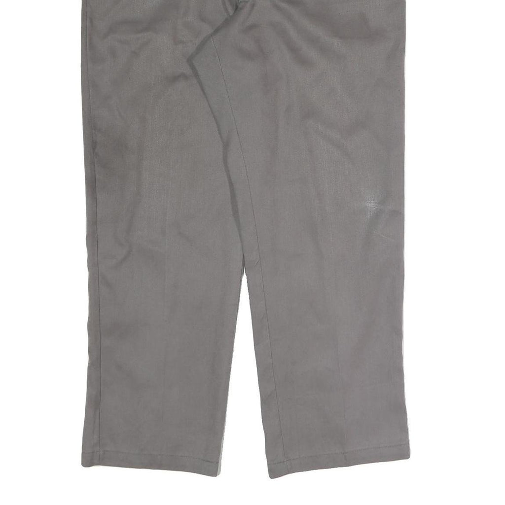DICKIES Mens Cotton Blend Grey Regular Fit Straight Leg Trousers W40 L29