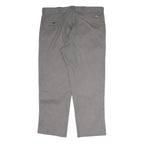 DICKIES Mens Cotton Blend Grey Regular Fit Straight Leg Trousers W40 L29