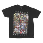THE AVENGERS Mens Black Avengers Assemble Graphic T-Shirt L Short Sleeve Crew