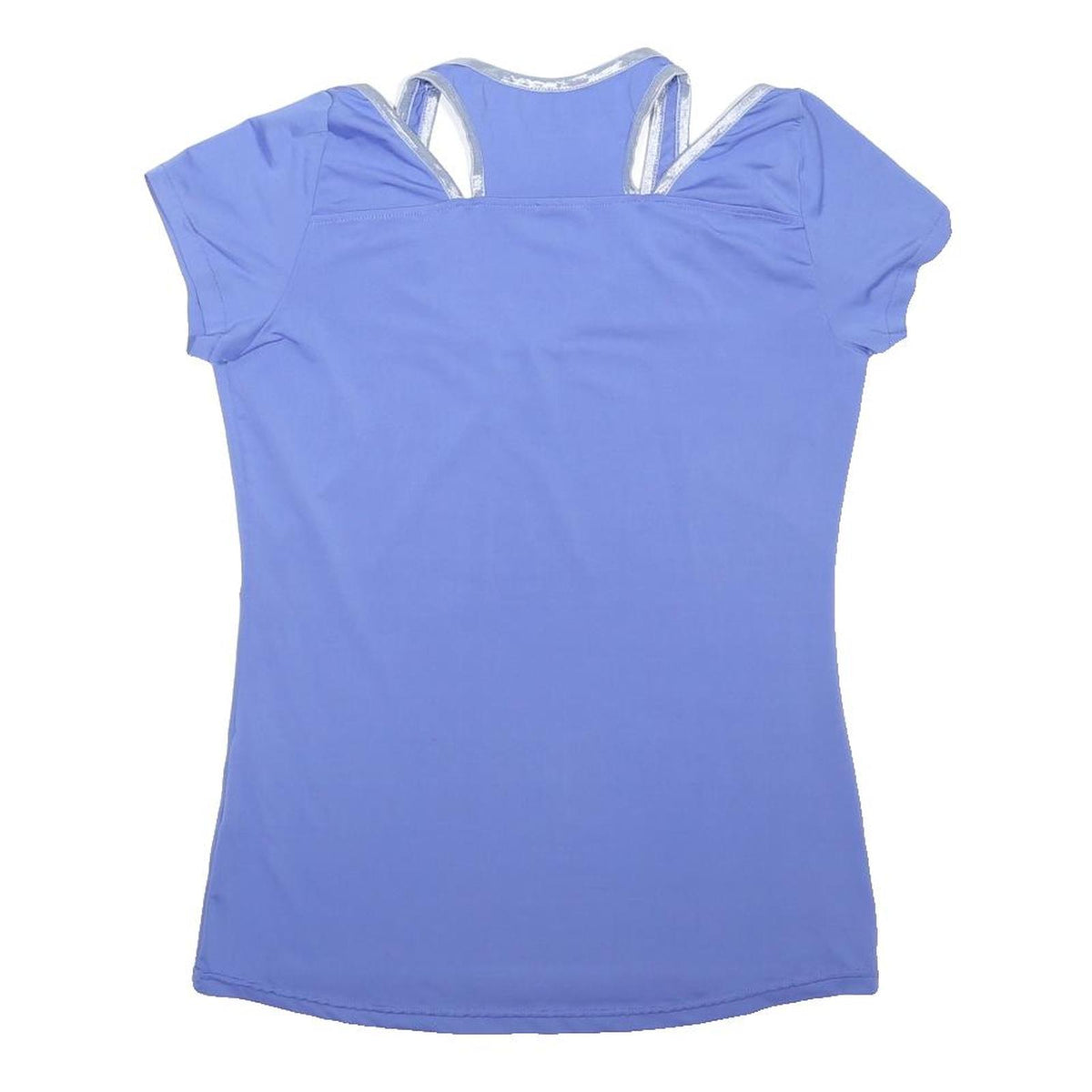 ELLESSE Womens Blue Sports T-Shirt UK 14 Short Sleeve V-Neck Racerback
