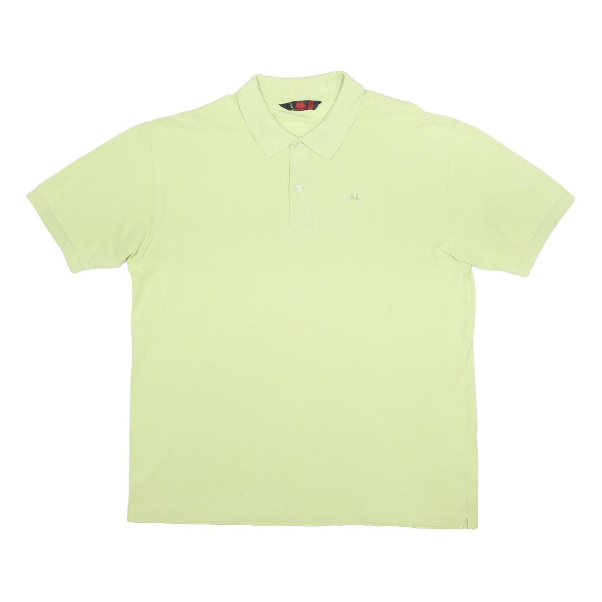 KAPPA Mens Light Green Polo Shirt Short Sleeve Cotton 2XL Basic Casual