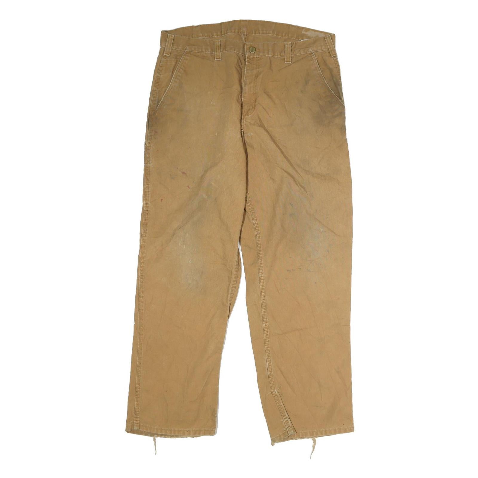CARHARTT Mens Cotton Relaxed Straight Trousers W38 L32 Workwear Utility