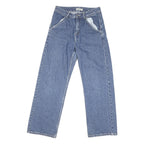 CARHARTT Mens Loose Blue Denim Light W27 L27 Workwear Zip Jeans