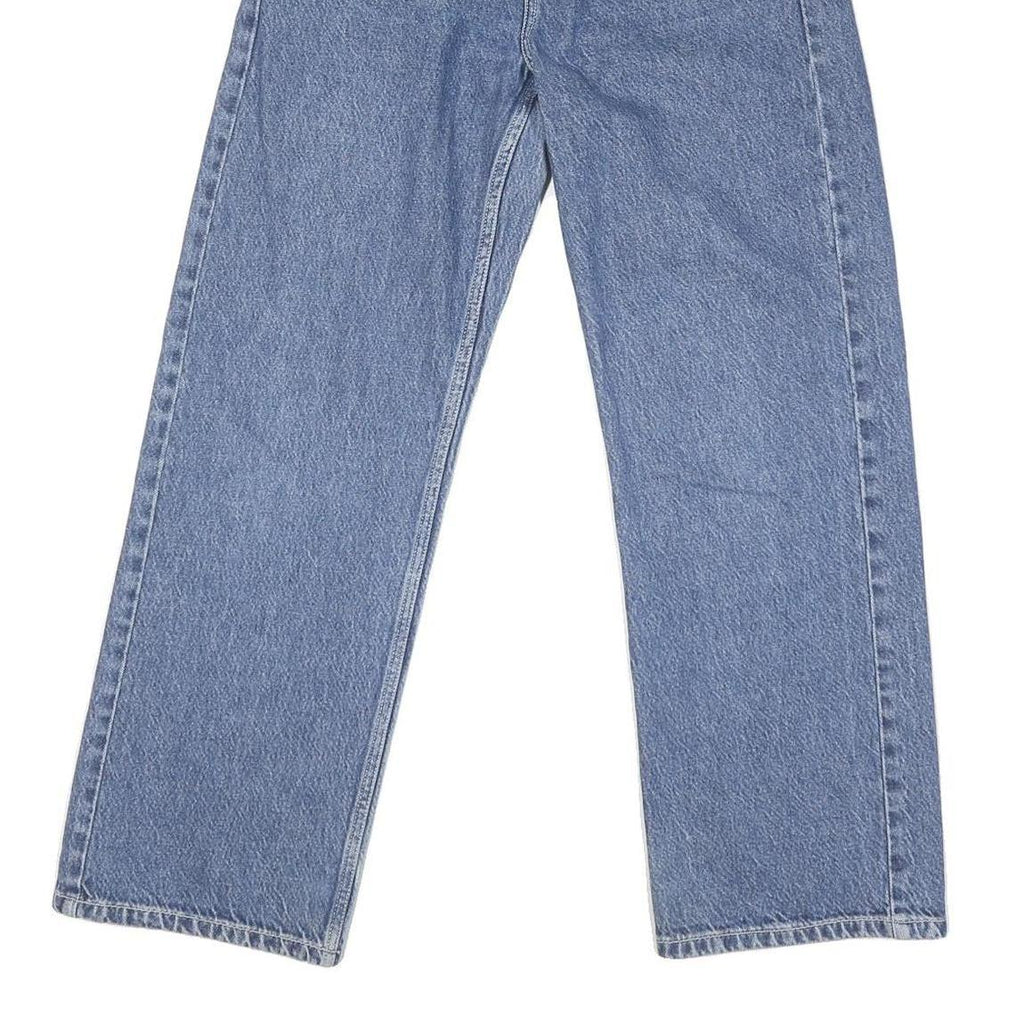 CARHARTT Mens Loose Blue Denim Light W27 L27 Workwear Zip Jeans