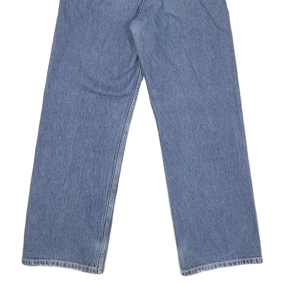 CARHARTT Mens Loose Blue Denim Light W27 L27 Workwear Zip Jeans