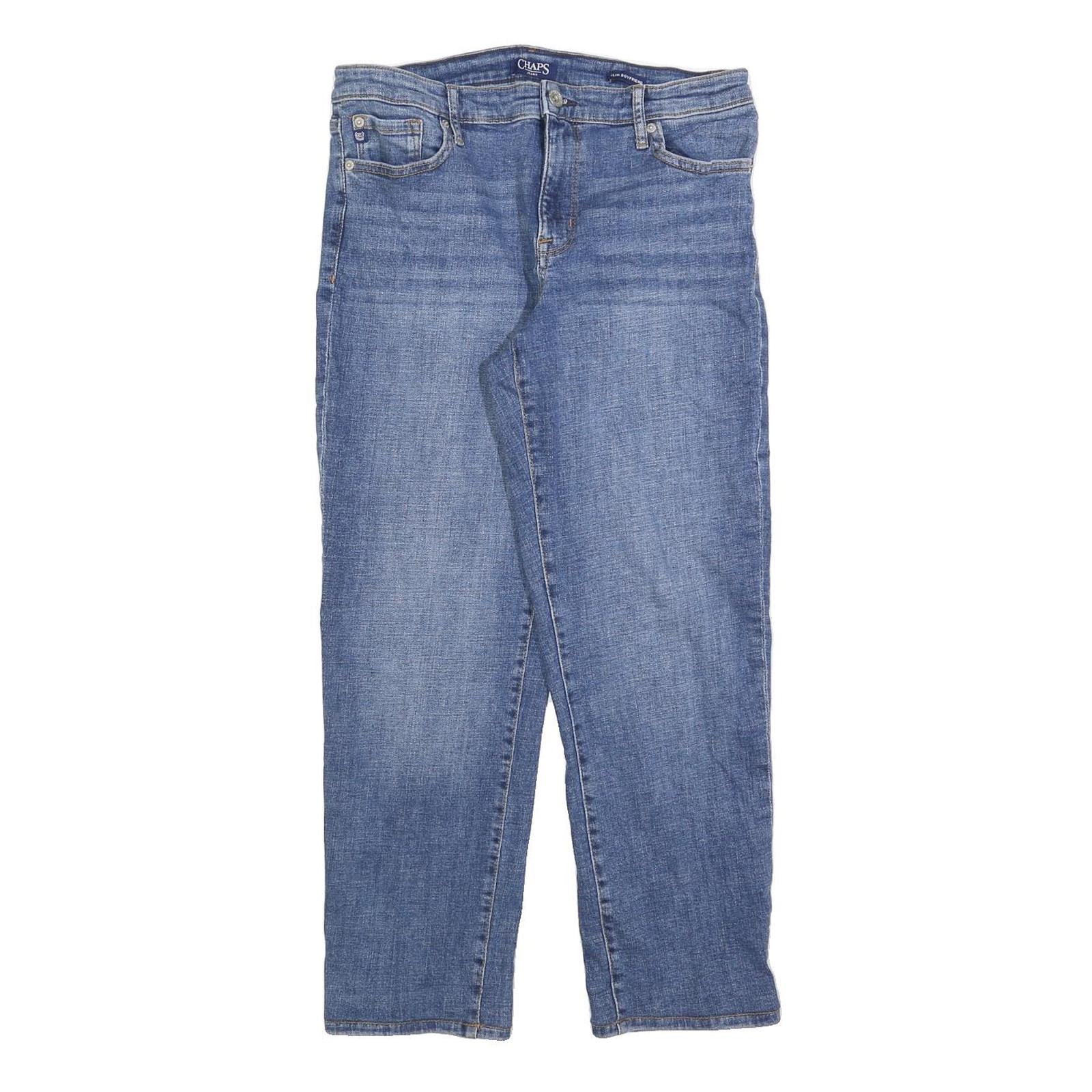 CHAPS Womens Jeans Blue Slim Straight Denim Medium W32 L28 Classic Fit