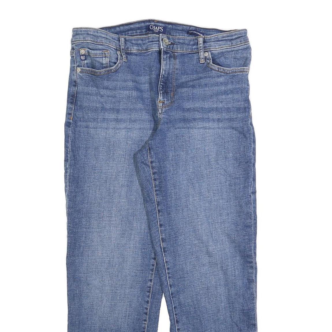 CHAPS Womens Jeans Blue Slim Straight Denim Medium W32 L28 Classic Fit