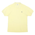LACOSTE Mens Yellow Cotton Blend Short Sleeve Plain S Polo Shirt Classic Fit