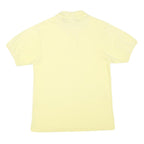 LACOSTE Mens Yellow Cotton Blend Short Sleeve Plain S Polo Shirt Classic Fit