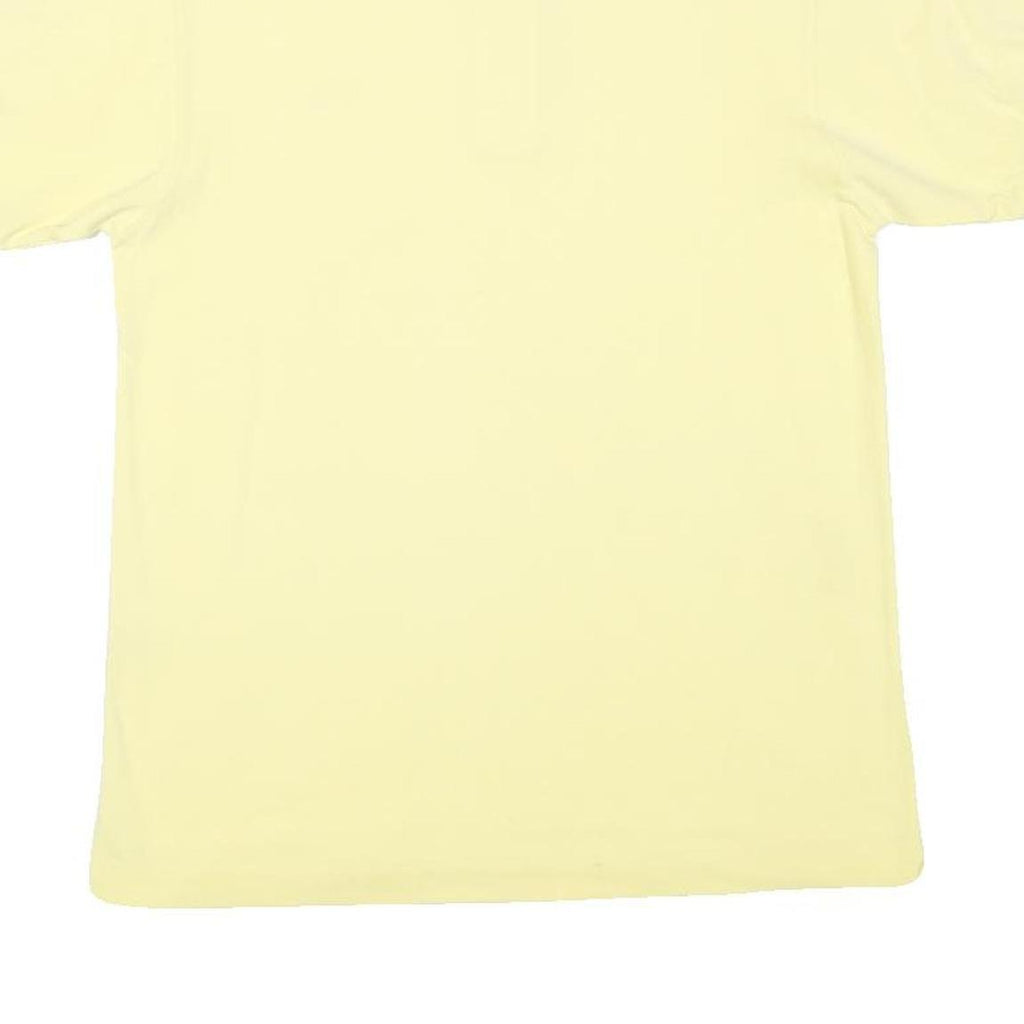 LACOSTE Mens Yellow Cotton Blend Short Sleeve Plain S Polo Shirt Classic Fit