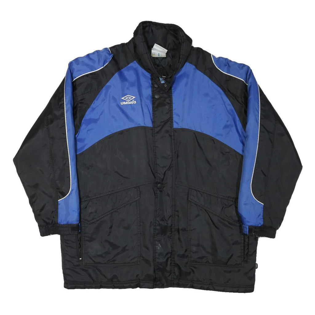 UMBRO Mens Black & Blue Polyester Blend Jacket L Zip Sportswear Outdoor