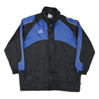 UMBRO Mens Black & Blue Polyester Blend Jacket L Zip Sportswear Outdoor