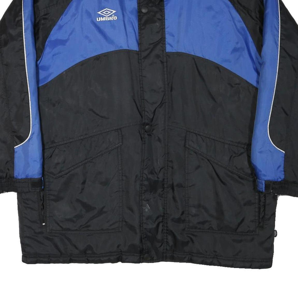 UMBRO Mens Black & Blue Polyester Blend Jacket L Zip Sportswear Outdoor