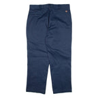DICKIES Mens Trousers Blue Regular Straight W38 L29
