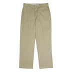 DICKIES Mens Regular Fit Beige Polyester Blend Trousers W34 L32 Workwear Zip