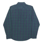 TIMBERLAND Mens Blue Green Check Shirt L Casual Cotton Blend Button Shirt