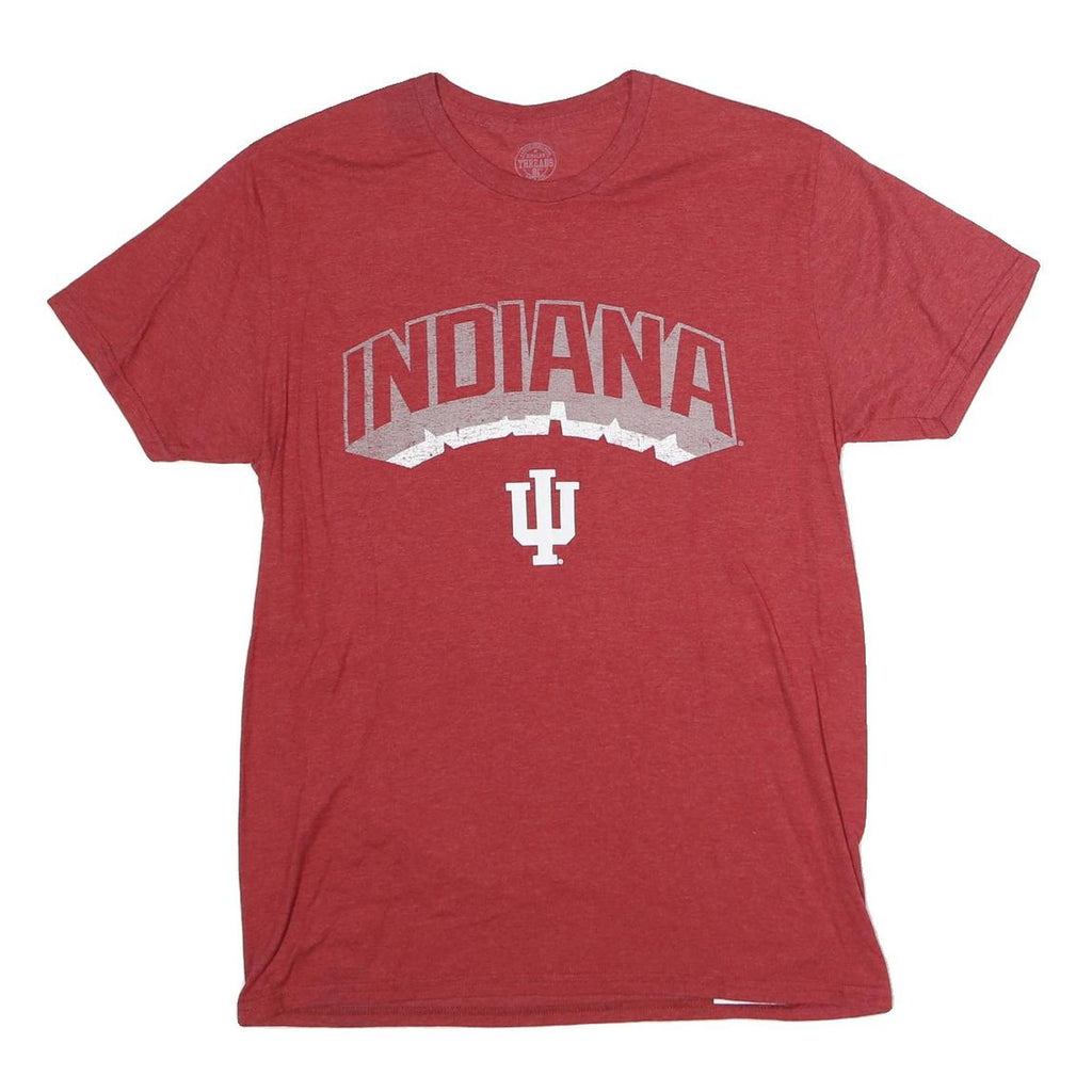 RIVALRY THREADS Mens Red Indiana Graphic T-Shirt XL Short Sleeve Crew Neck
