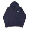 UNDER ARMOUR Mens Navy Blue Hoodie L Cotton Blend Pullover Casual Sportswear