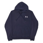 UNDER ARMOUR Mens Navy Blue Hoodie L Cotton Blend Pullover Casual Sportswear