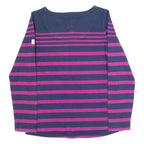 JOULES Womens Patterned Jumper Purple Striped Tight Knit UK 8