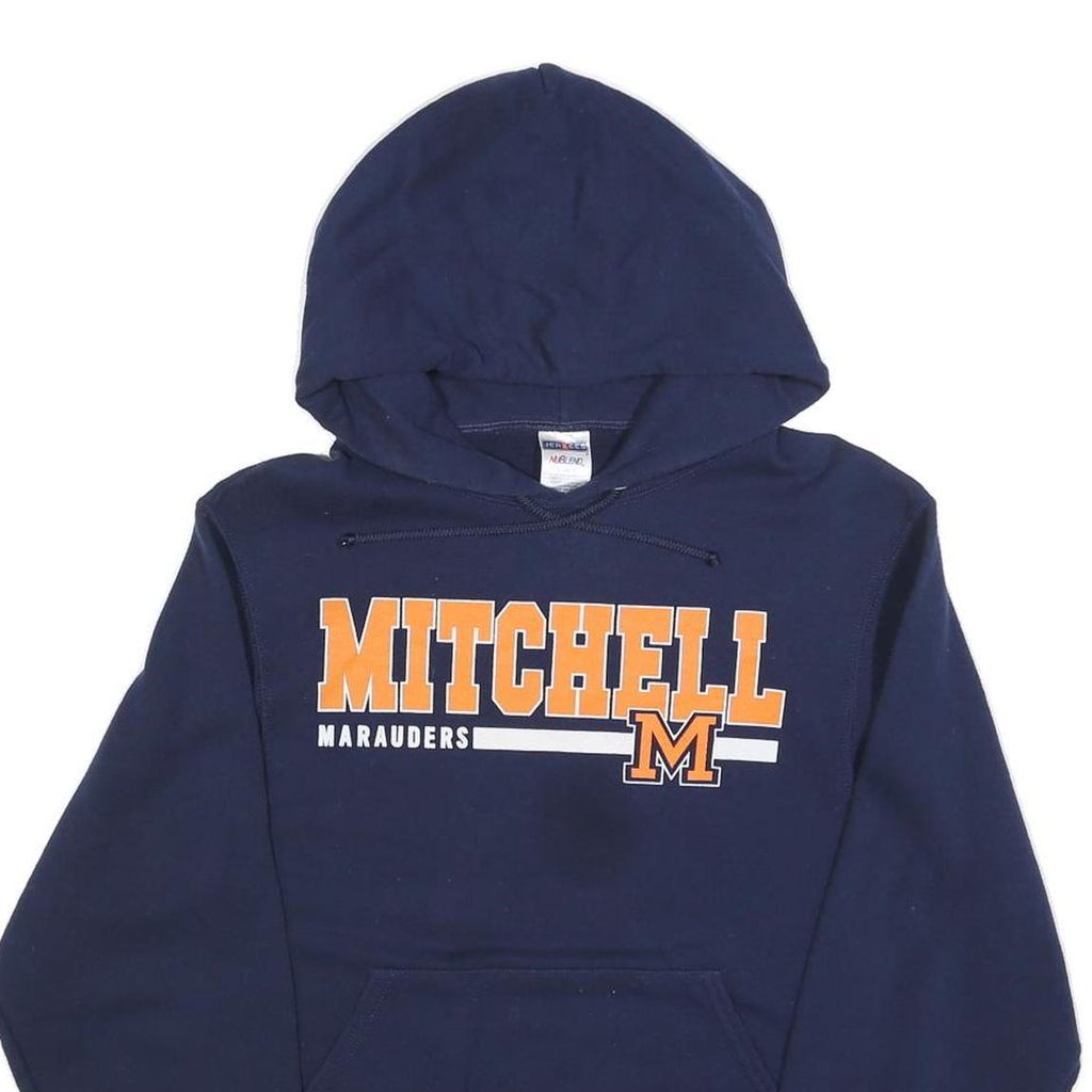 JERZEES Mens Navy Mitchell Marauders Hoodie M Cotton Blend Pullover
