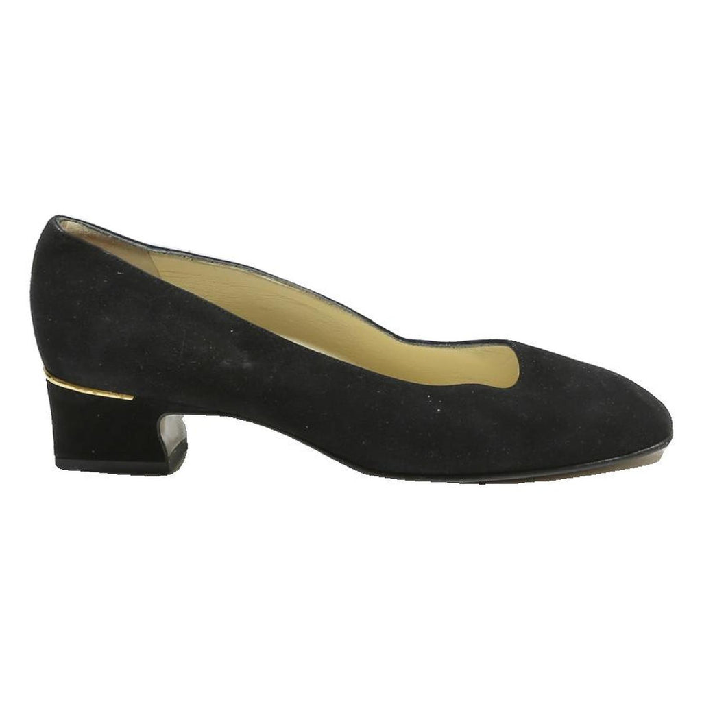 BALLY Womens Black Low Heel Court Shoes Synthetic UK 3.5 Elegant Comfort
