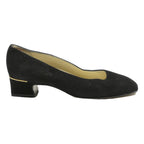 BALLY Womens Black Low Heel Court Shoes Synthetic UK 3.5 Elegant Comfort