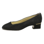 BALLY Womens Black Low Heel Court Shoes Synthetic UK 3.5 Elegant Comfort
