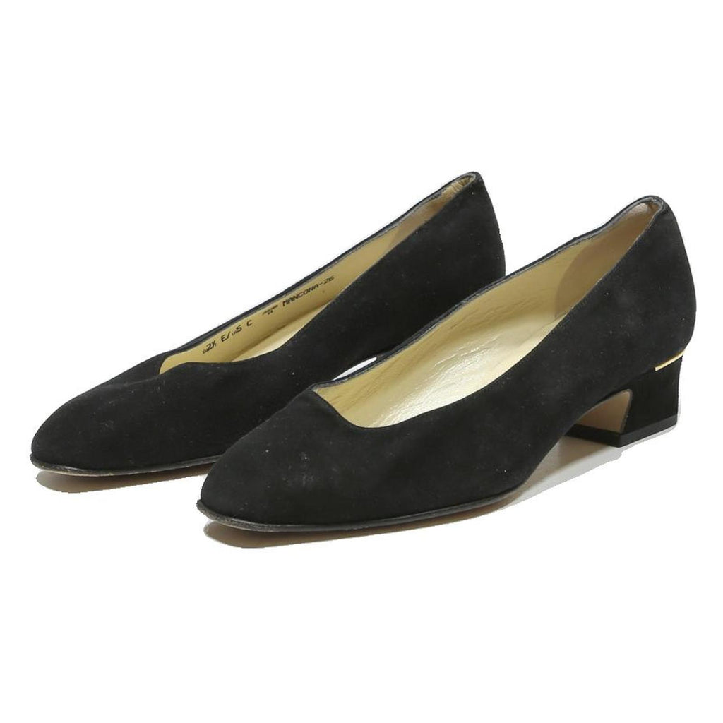 BALLY Womens Black Low Heel Court Shoes Synthetic UK 3.5 Elegant Comfort