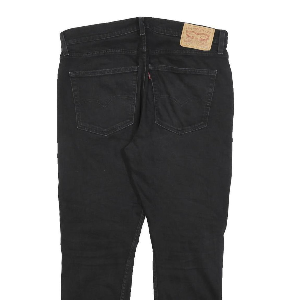 LEVI'S 512 Tapered Mens Jeans Black Slim Tapered Denim W36 L27 Zip Cotton Blend