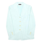 NAF NAF Womens Light Blue Button Jacket S Polyester Blend Classic Smart