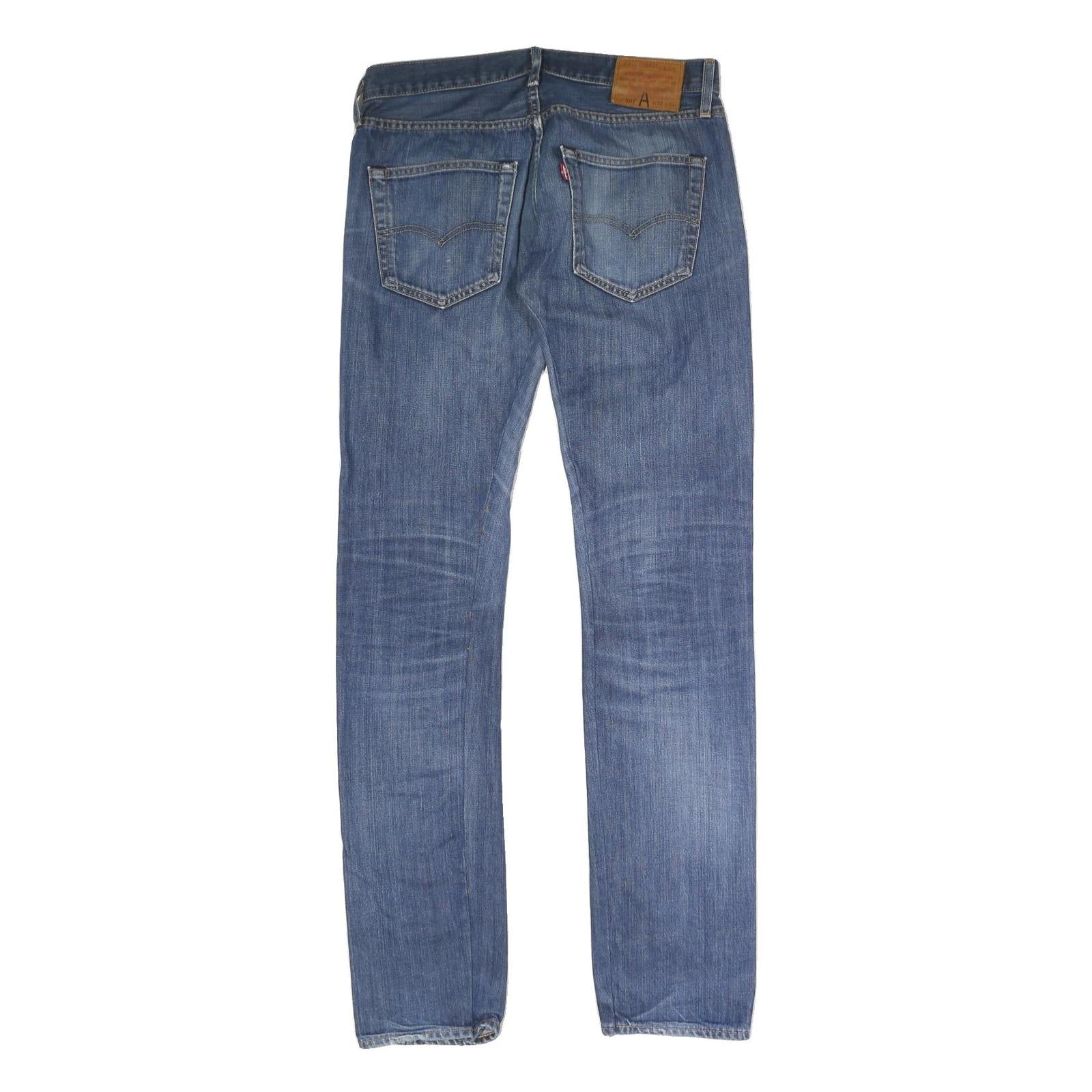 LEVI'S 501 BIG E Mens Jeans Blue Regular Straight Denim Medium W32 L33 Classic