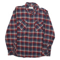 CALIFORNIA Mens Blue & Red Check Shirt L Cotton Casual Long Sleeve