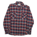 CALIFORNIA Mens Blue & Red Check Shirt L Cotton Casual Long Sleeve