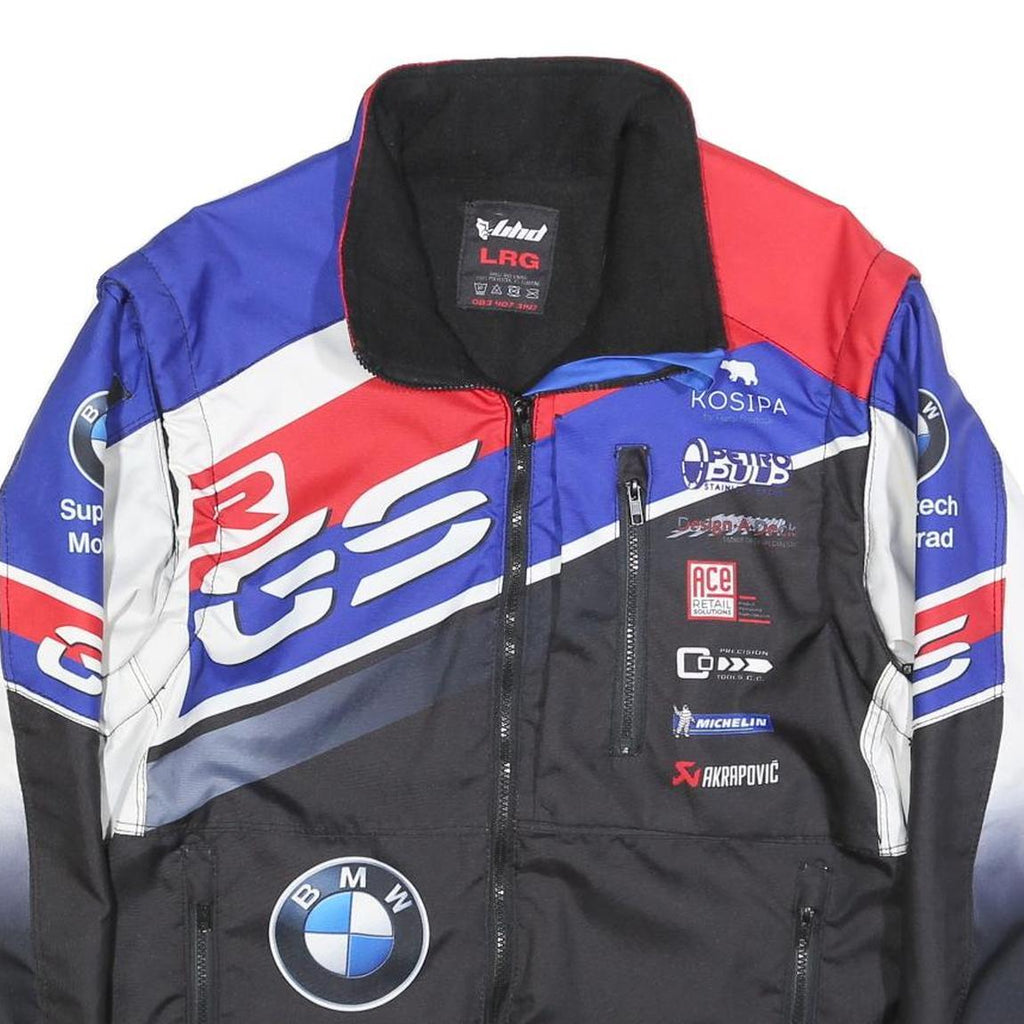 LHD Mens Blue Red White Black Racing Jacket L Polyester Blend Zip