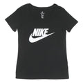 NIKE Womens Black Graphic T-Shirt S Short Sleeve Crew Neck Cotton Casual