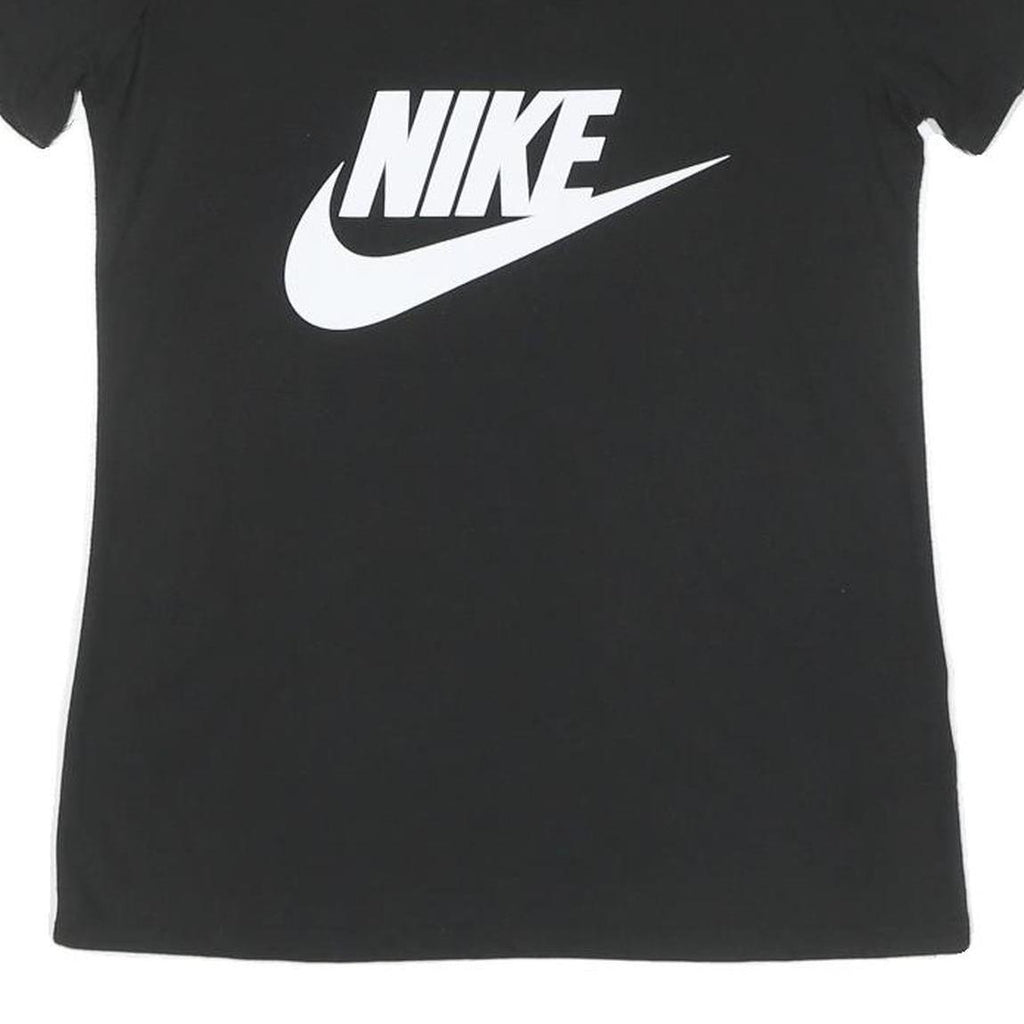 NIKE Womens Black Graphic T-Shirt S Short Sleeve Crew Neck Cotton Casual