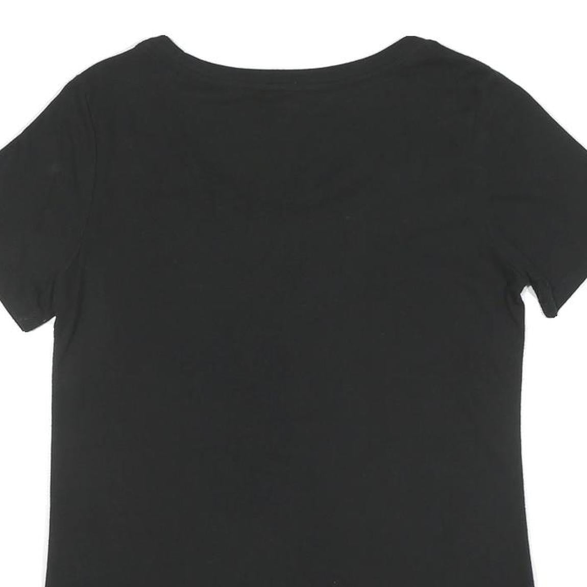 NIKE Womens Black Graphic T-Shirt S Short Sleeve Crew Neck Cotton Casual
