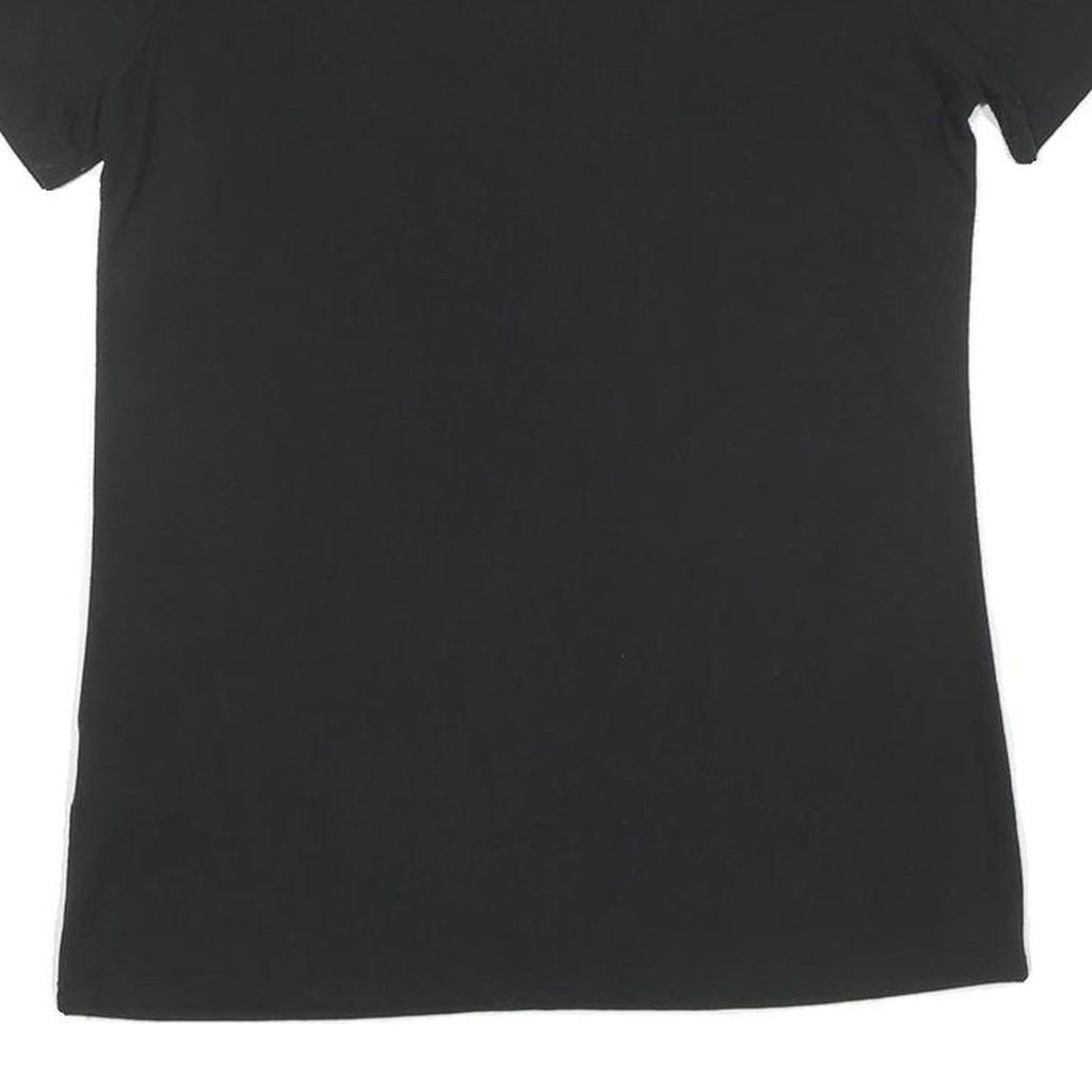 NIKE Womens Black Graphic T-Shirt S Short Sleeve Crew Neck Cotton Casual