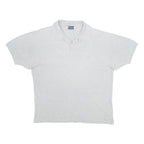 CHAMPION Mens Grey Polo Shirt Short Sleeve Embroidered Logo L Cotton Blend