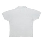 CHAMPION Mens Grey Polo Shirt Short Sleeve Embroidered Logo L Cotton Blend