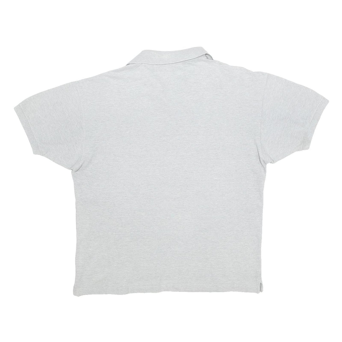 CHAMPION Mens Grey Polo Shirt Short Sleeve Embroidered Logo L Cotton Blend