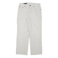 TOMMY HILFIGER Mens Cotton Blend White Regular Fit Straight Trousers W30 L27